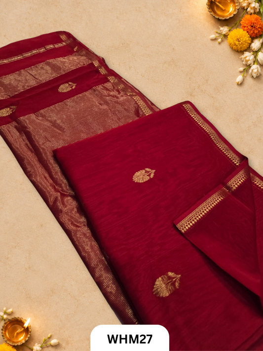 Maheshwari handloom all over buttas saree